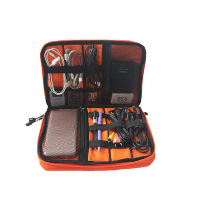 Dual-Layer Digital Cable Organizer Bag for Electronics