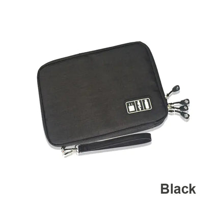 Dual-Layer Digital Cable Organizer Bag for Electronics