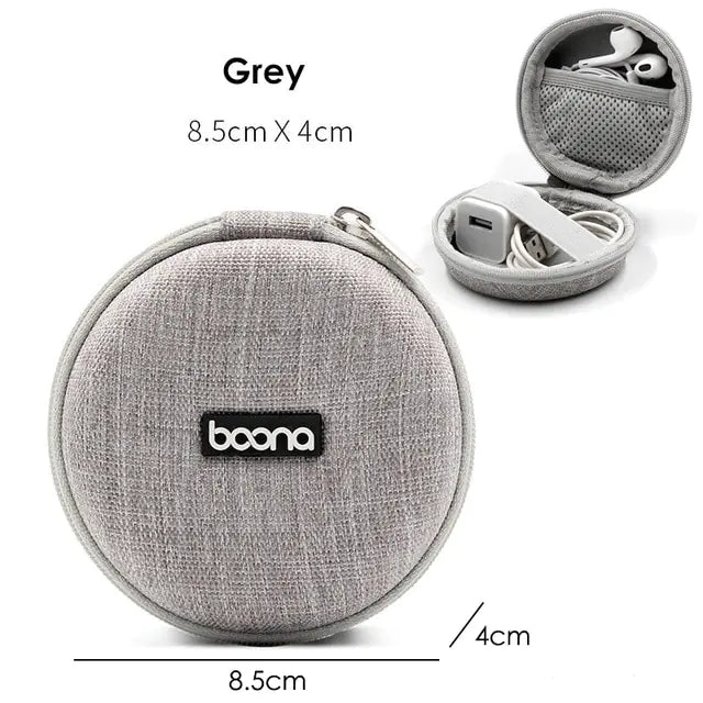 Portable Multifunctional Earphone and Cable Storage Bag