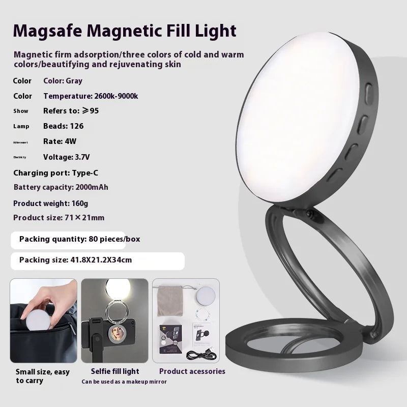 Magnetic Mobile Phone Fill-in Light Photography