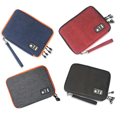 Dual-Layer Digital Cable Organizer Bag for Electronics