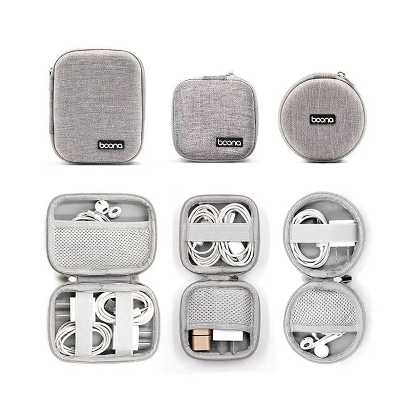Portable Multifunctional Earphone and Cable Storage Bag