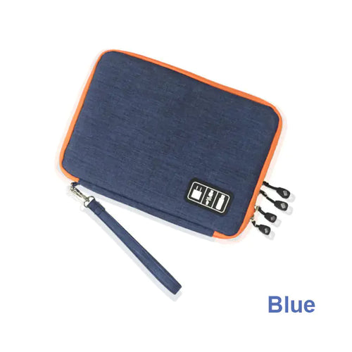 Dual-Layer Digital Cable Organizer Bag for Electronics
