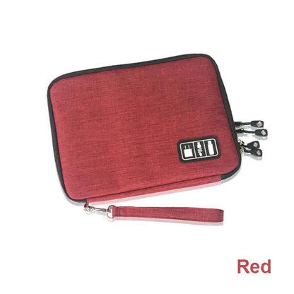 Dual-Layer Digital Cable Organizer Bag for Electronics